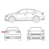 Audi 100 C1 Plastica Fanale Posteriore Sinistro HELLA-9EL115253-03 New From Old Stock