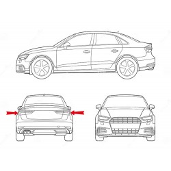 Alfa Romeo AR156 Berlina 3 Volumi Dal 99 Al 03 Coppia Fari Posteriori Nuovi Led Pilot 08034-0803.4