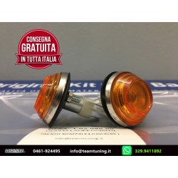 Coppia Fanalini Freccia Lampeggiatore Laterale Arancio Fiat 500 1300 1500 OLSA 1200056202-10209800-4053995 New From Old Stock