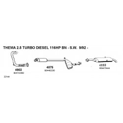 Fiat Croma, Lancia Thema 25TD dal 89 al 96,Tubo Collettore Con Flessibile  7781399,82472282