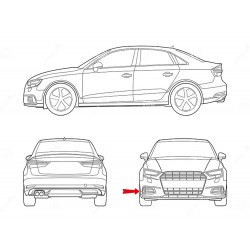 Audi A3 Mod.8P1 Faretto Fendinebbia Anteriore Destro Nuovo TYK-19-0433-01-9-FEN361D-8E0941700E