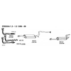 Lancia Delta-Prisma Versione 831 1.1-1.3cc 79-92 Tubo Collettore Con Flessibile Nuovo CD4924-82359837-New From Old Stock