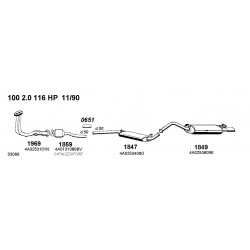 Audi 100 C4 SW-BN 90-94 Audi A6 C4 SW-BN 94-97 Tubo Collettore Con Foro Sonda CD1969-4A0253101E-4A0253101N