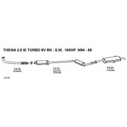 Alfa Romero AR164-Fiat Croma-Lancia Thema 20ie TB 85-92 Collettore Scarico CISAM-287901-28.79.01-60801379-60805307