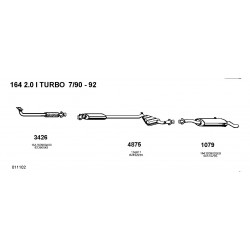 Alfa Romero AR164-Fiat Croma-Lancia Thema 20ie TB 85-92 Collettore Scarico CISAM-287901-28.79.01-60801379-60805307