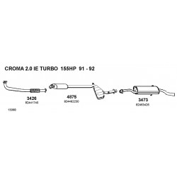 Alfa Romero AR164-Fiat Croma-Lancia Thema 20ie TB 85-92 Collettore Scarico CISAM-287901-28.79.01-60801379-60805307