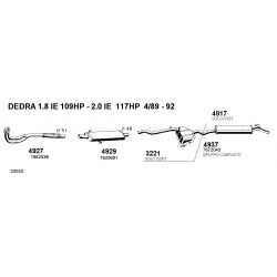 Lancia Dedra 835 18ie 20ie 89-94 Tubo Collettore Anteriore Con Flessibile IMASAF-445101-7662538