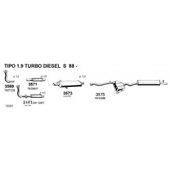 Fiat Tipo-Tempra Lancia Delta Dedra 19td 90-99 Tubo Collettore Con Flessibile CISAM-293901-60811629-7660967-7677837