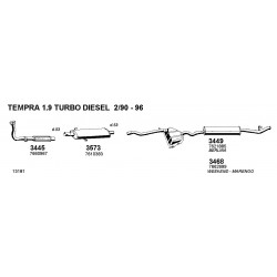 Fiat Tipo-Tempra Lancia Delta Dedra 19td 90-99 Tubo Collettore Con Flessibile CISAM-293901-60811629-7660967-7677837