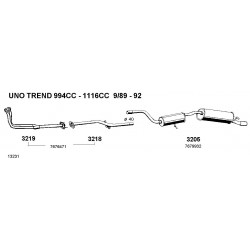 Fiat Uno 146 1,0cc 994cc 86-01 Tubo Collettore Anteriore Nuovo IMASAF-252801