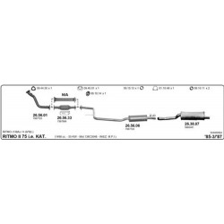 Fiat Regata 138 751.5 MPI (Multipoint) 84-89 Ritmo 1.5cc 78-88 Tubo Collettore Scarico IMASAF-265601-7567725