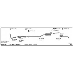 Fiat Fiorino 146 17cc TD 97-01 Tubo Collettore Scarico Con Flessibile Bosal-3549-CD3549-46468228