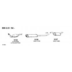 Fiat Ulisse-Citroën Evasion-Peugeot 806 2.0cc 94-02 Catalizzatore Ceramico Nuovo WALKER-3133-CD3133-9805859680