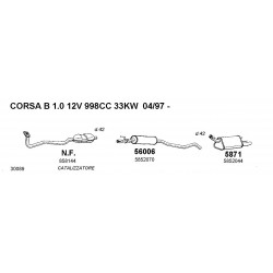 Opel Corsa B 1.0cc 12v 96-00 Catalizzatore Ceramico Nuovo MAGNAFLOW-56059-CD5659-858144