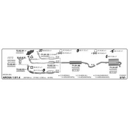 Seat Arosa-Volkswagen Lupo 1.0-1.4cc 97-95 Marmitta Scarico Centrale Nuova WALKER-3989-CD3989-6X0253209