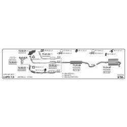 Seat Arosa-Volkswagen Lupo 1.0-1.4cc 97-95 Marmitta Scarico Centrale Nuova WALKER-3989-CD3989-6X0253209