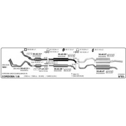 Seat Cordoba, Seat Ibiza, Vw Polo Marmitta Silenziatore Centrale Nuova FILMA 39006-CD39006-6K6253409AB