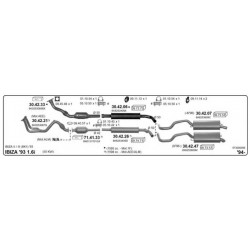 Seat Cordoba, Seat Ibiza, Vw Polo Marmitta Silenziatore Centrale Nuova FILMA 39006-CD39006-6K6253409AB