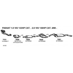 Seat Toledo, Volkswagen Corrado, Golf-Jetta, Passat Collettore Scarico Originale CD7603-191253091BB