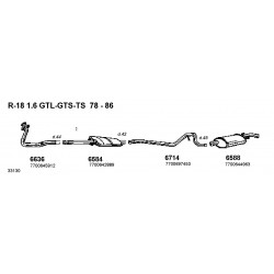 Renault R18 1.6cc 78-86 Fuego 1.6cc 80-85 Marmitta Scarico Anteriore Ansa CD6584- 7700642889-7700660672