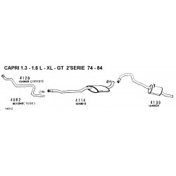 Ford Capri 1.3-1.6cc 1972-1987 Tubo Collettore Anteriore Generico-4100-CD4100-4082-CD4082-6010840