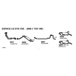 Renault Espace 2.0 GTS-TSE 88-91 Marmitta Silenziatore Scarico Nuovo WALKER-6859-CD6859-6025004944