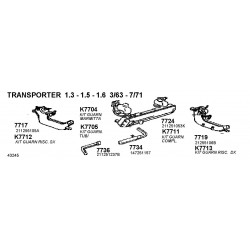 Vw Transporter T1 1.3-1.5-1.6cc 63-71 Marmitta Scarico Posteriore Generica 7724-CD7724 211251053K