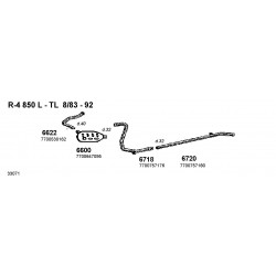 Renault R4 Tubo Collegamento Scarico Centrale Nuovo WALKER-6718-CD6718-7700757176