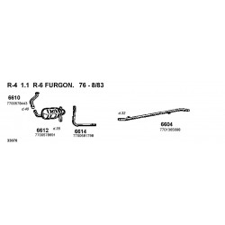 Renault R4 0.8cc-1.1cc 1966-1980 Tubo Collegamento Marmitta Silenziatore Anteriore Nuovo Fonos Aluminox CD6614-77005811798