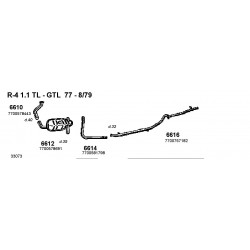 Renault R4 0.8cc-1.1cc 1966-1980 Tubo Collegamento Marmitta Silenziatore Anteriore Nuovo Fonos Aluminox CD6614-77005811798