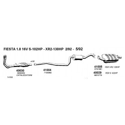 Ford Fiesta III (GFJ) 1.8 16V 02.1992-12.1995 Marmitta Scarico Posteriore BOSAL-41005-CD41005