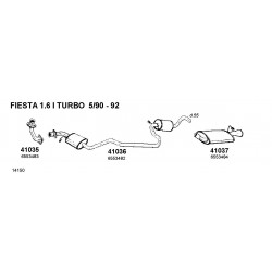 Ford Fiesta 1.6 Turbo Benzina 96Kw 90-92 Marmitta Silenziatore Scarico BOSAL-41037-CD41037-6553484