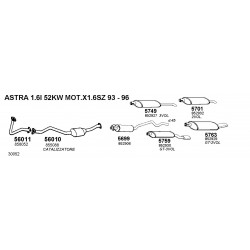 Opel Astra F 1.6-1.8-2.0GSI 92-98 Kadett E 82-93 Marmitta Silenziatore Scarico FONOS-5651-CD5651-5763-CD5763