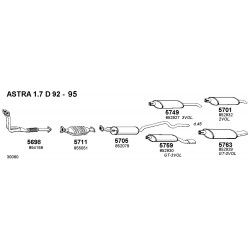 Opel Astra F 1.6-1.8-2.0GSI 92-98 Kadett E 82-93 Marmitta Silenziatore Scarico FONOS-5651-CD5651-5763-CD5763