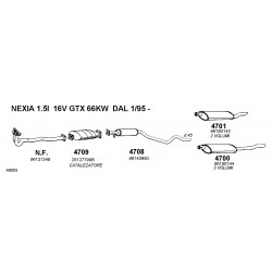 Daewoo Nexia 3 Volumi 1.5cc 1.5cc 16v 95-97 Marmitta Silenziatore Scarico Posteriore WALKER-4701-CD4701-96180143