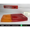 Fiat 128 SL 71-80 Coupé Plastica Trasparente Fanale Posteriore Sinistro STARS-1.191.50-1.192.50-New Old Stock