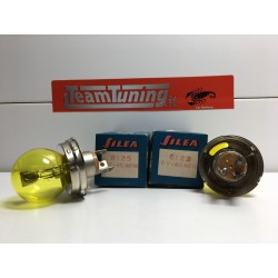 6V 40/45W COPPIA LAMPADE EPOCA GIALLE SILEA 6123 PER TUTTE LE AUTO CON IMPIANTO A 6v NOS