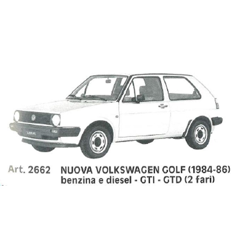 Mascherina Parafreddo Nuova Originale GEV-2662 Volkswagen Nuova Golf Mk2  GTI 1984-1986 New Nos