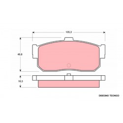 NISSAN ALMERA-100NX-BLUEBIRD SERIE PASTIGLIE FRENO POSTERIORE GDB1172 44060-54C91,44060-5M490,44060-87N90