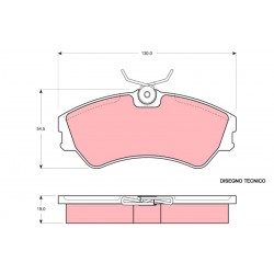 VOLKSWAGEN TRANSPORTER T4 1990-2004 SERIE PASTIGLIA FRENO ASSALE ANTERIORE TRW-LUCAS GDB892-3322936408628 NEW NOS