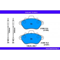 CITROËN XM Y3  89-94 SERIE PASTIGLIE FRENO ASSALE ANTERIORE TRW GDB956-3322936409564