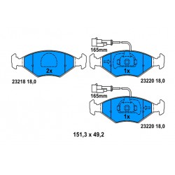 FIAT PALIO BN-SW FIAT SIENA 96- SERIE PASTIGLIE FRENO ASSALE ANTERIORE  JURID-573109J-3306437005340-9948037