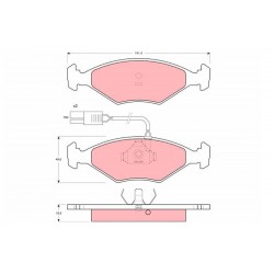 FIAT DUNA BN-SW 87-91 INNOCENTI ELBA 85-97 SERIE PASTIGLIE FRENO ANTERIORI TRW-GDB960-5882985-5888529-77077414