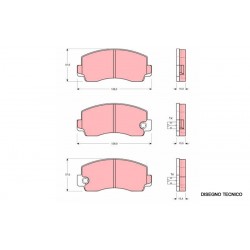 MITSUBISCHI GALANT-PAJERO-L300-TOYOTA CELICA SERIE PASTIGLIE FRENO ANTERIORI JAPANPARTS PA502AF-8033001123999