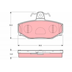 VOLVO S90-V90-V70-XC70-940 SERIE PASTIGLIE FRENO POSTERIORI BENDIX 571418B- 272291-NEW NOS